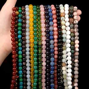 Wholesale Natural Mixed Gemstone Round Spacer Beads 4mm 6mm 8mm 10mm 12mm Pick - Picture 1 of 58