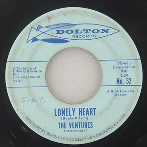 THE VENTURES Lonely Heart / Ram Bunk Shush DOLTON RECORDS DO-664 VG  45rpm - Picture 1 of 4