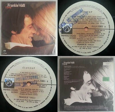 FRANKIE VALLI CLOSEUP 1976 PROMO 1/1 STAMPERS UNIQ CVR MEGARARE CHILEAN PRESS!!! - Image 1 of 4