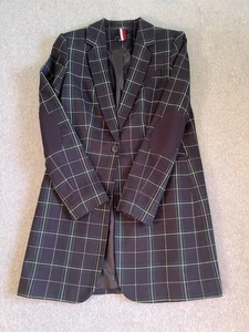 Blazer Tommy Hilfiger Mujer Estampado Ventana Un Botón Longline TALLA 8 - Imagen 1 de 11