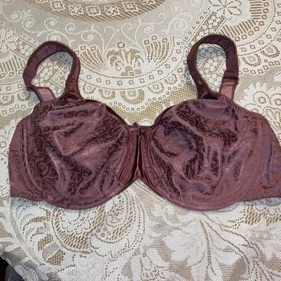 Sujetador de satén púrpura 38D de colección Bali para mujer de nailon con aros ajustables Foto 1 de 4