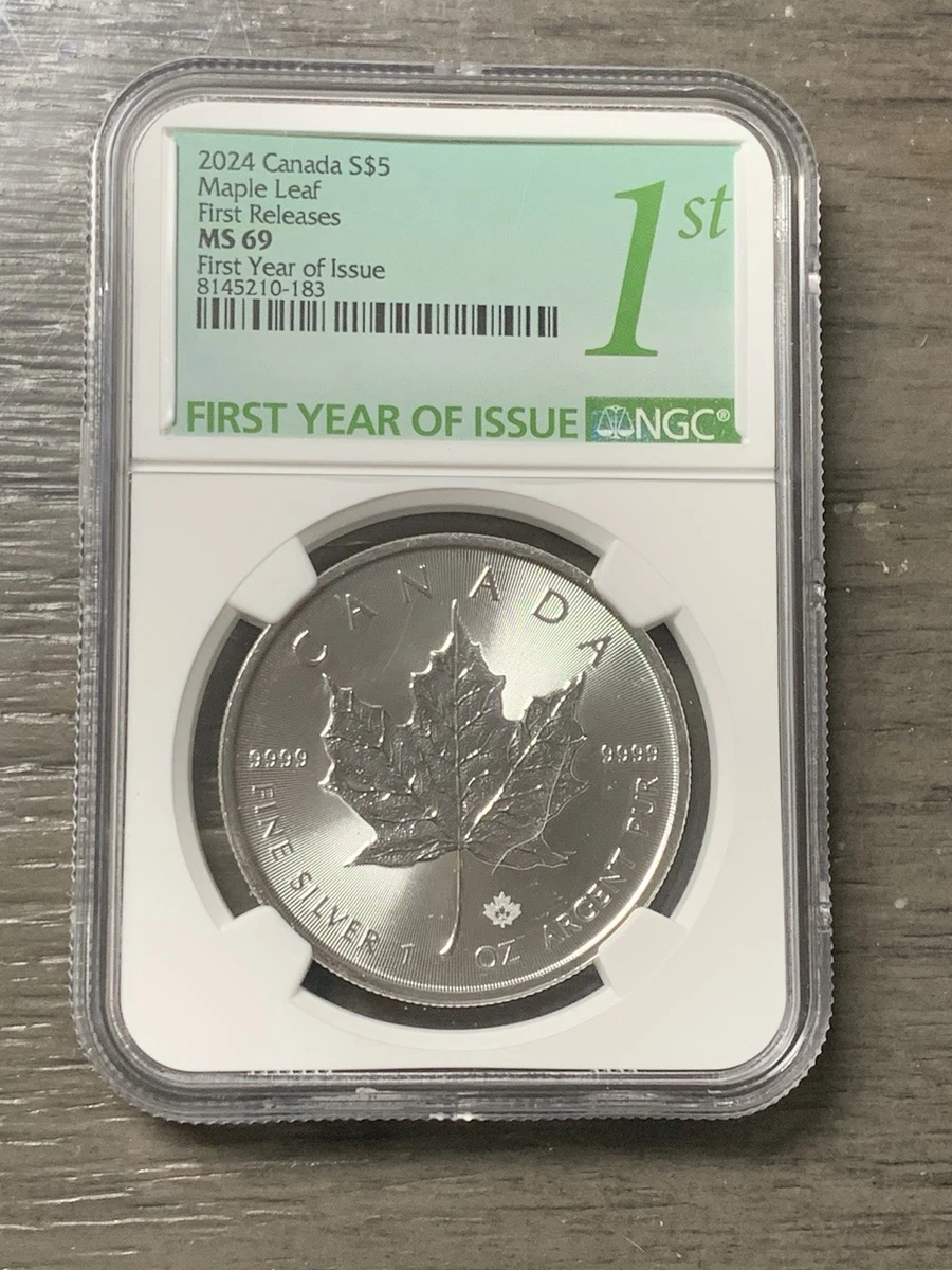 Canadian Maple Leaf NGC Grade MS 69 Silver Bullion Coins for sale