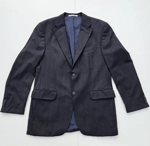 Vintage Baumler Pinstripe Suit 2 Piece Wool Black/Grey Jacket Size 52 41R - Picture 1 of 14