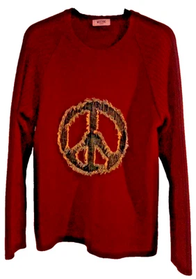 MOSCHINO JEANS SWEATER WOOL BLEND LOGO JUMPER SIZE L - Image 1 of 4