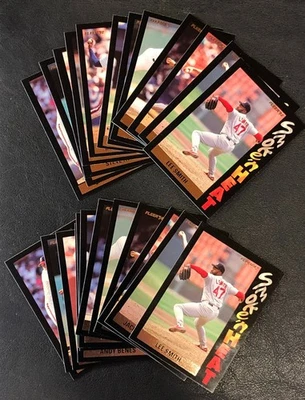 (2)x 1992 Fleer Smoke'n Heat Insertar Juegos de Tarjetas Coleccionables de Béisbol #1-12 Lote Foto 1 de 4