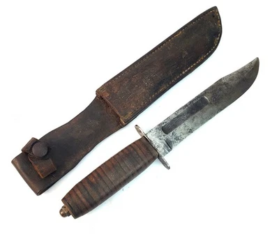 CUCHILLO KA-BAR OLEAN, N.Y. USN CON FUNDA Foto 1 de 4