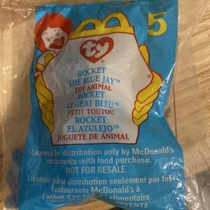 Rocket the Blue Jay 5 McDonald's TY Beanie Baby *NEW SEALED* - Picture 1 of 2