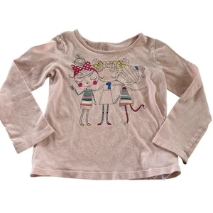 Gap Girls' Pink Long Sleeve Top with 'Three Friends' Print - Picture 1 of 5