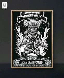 Garbage Pail Kids Adam Bomb A4 Sketch Inks Oversize Hand Drawn Cult Inks  - Picture 1 of 1