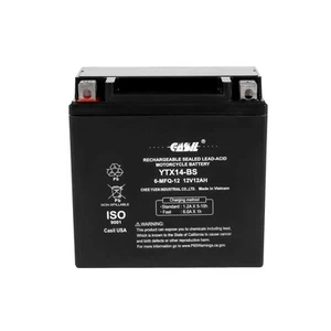 YTX14-BS Battery 12V 12AH 200 Cca - High Performance AGM SLA Power Sport Batt... - Picture 1 of 6