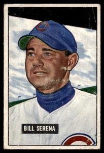 1951 Bowman Bill Serena Chicago Cubs #246 - Foto 1 di 2
