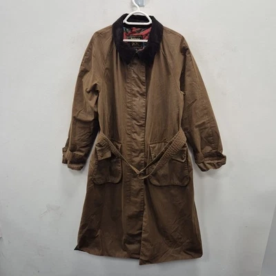 Casaco Barbour X House Hackney Adolphus cera impermeável chuva trincheira Reino Unido 16 - Imagem 1 de 4