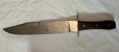 Faca Bowie de aço cirúrgico cabo de caixão 15,5 polegadas cache valley - Imagem 1 de 4