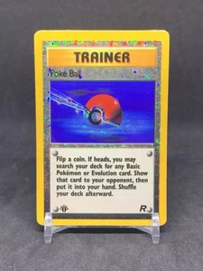 Poke Ball 1st Edition Team Rocket #64 Vintage Pokemon Vending Sticker Card Holo - Picture 1 of 2