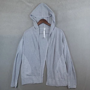 Lululemon Cardigan Hoodie Still Movement Sz 4 Grey Nimbus Split Back Knit Pocket - Picture 1 of 8