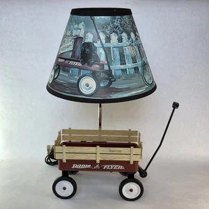Rare 2007 King America Radio Flyer Wagon Nursery Lamp w/ Lampshade - TESTED - Picture 1 of 7