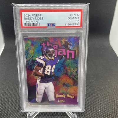 RANDY MOSS 2024 TOPPS FINEST FOOTBALL THE MAN CASE HIT SP PSA 10 Q0893 Foto 1 de 2