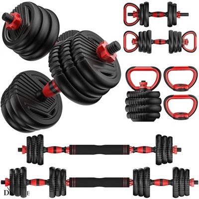 Conjunto de halteres multifuncionais para academia em casa 45 lb - inclui halteres e kettlebells - Imagem 1 de 4