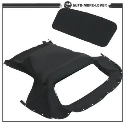 For 96-06 Chrysler Sebring Sailcloth Convertible Soft Top & Plastic Window Black - Image 1 of 4