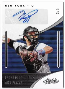 MIKE PIAZZA 2021 PANINI ABSOLUTE ICONIC INK AUTO AUTOGRAPH CARD #3/5! - Picture 1 of 1