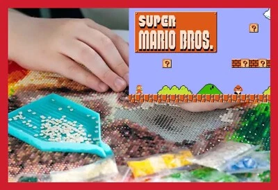 SET KIT LOISIRS CRÉATIFS BRODERIE SUPER MARIO BROS JEU VIDÉO DIAMANT 3D TOILE 2 - Photo 1/4