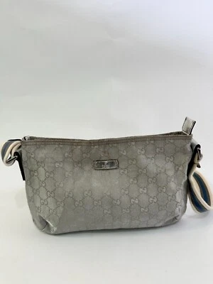 Gucci GG Canvas Crossbody Bag Silver - Image 1 of 4