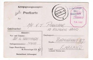 WW II BRITISH POW AT STALAG 20A THORN POLAND TO ENGLAND - Picture 1 of 2