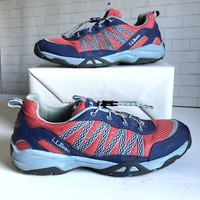 LL Bean Pink Purple Blue Bungee Cord Athletic Sneakers YOUTH Girls Sz 6 289164