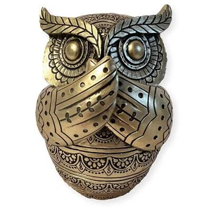 Thorness Gold-Colored 13 cm Golden Owl Figurine - Brilliant Gold Hue - Picture 1 of 7