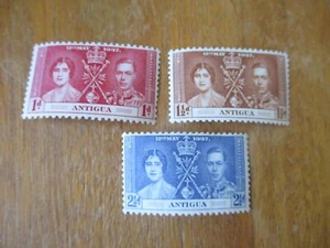 Antigua 1937 - KGVI Coronation - Complete MH Set - SG95 - SG97 - Picture 1 of 3