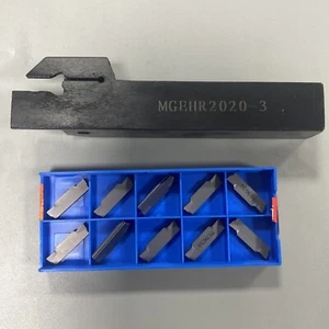 3/4 MGEHR2020-3 Lathe Turning Tool grooving cutting holder+10pc MGMN300-M Insert - Foto 1 di 7