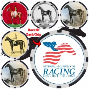 ARISTIDES - HORSE RACING HALL OF FAME - RACE HORSE - POKER CHIP SET (5) - Bild 1 von 2