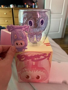 The Monsters LABUBU - Cheers! Glass Drinking Cup New Blind Box PopMart US seller - Picture 1 of 8