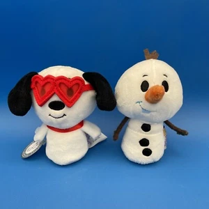 Hallmark Plush Itty Bittys Snoopy with Heart Glasses w Tag and Olaf Valentines - Picture 1 of 11