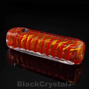 Pipa tabacchiera quadrata 4" fatta a mano spessa sole oro che cambia colore - Foto 1 di 4