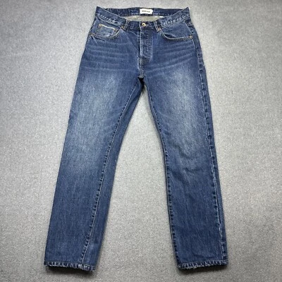 Jeans Taylor Stitch 29 Azul Calce Ajustado Ribete Medio Lavado Botón Mosca 29x28 Foto 1 de 4