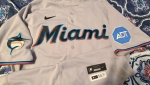 Castillo 2024 Miami Marlins Game Worn Used Jersey - Picture 1 of 6