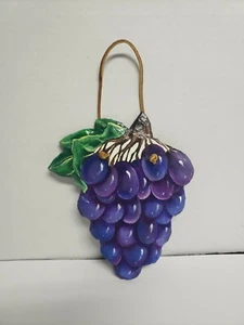 BIG Made In USA Wall Hanging Slate Grapes Home Decoration Donna Boyer Bucks PA - Picture 1 of 6