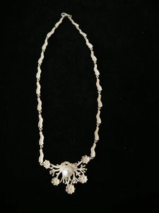 Wunderschöne individuelle Designer Halskette Blumen mit Perle 925er Silber - Bild 1 von 7