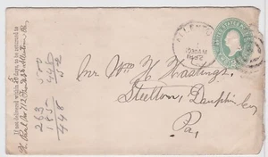 TurtlesTradingPost- Allentown, PA- 1892 Hand Cancel to Steelton- Letter Enclosed - Picture 1 of 3