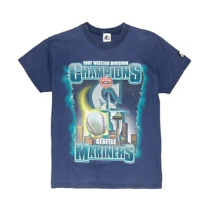 Vintage Seattle Mariners Division Champions Starter T-Shirt Youth XL 1997 MLB - Picture 1 of 6