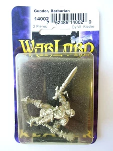 REAPER MINIATURES / GUNDOR BARBARIAN / WARLORD # 14002 / METAL - NEW ON CARD - Bild 1 von 3