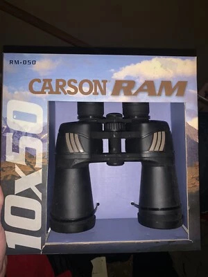 CARSON RAM 10X 50 Porro Prism Binoculars (RM-050) 342ft FOV @ 1000 YDS-NEW! - Image 1 of 4