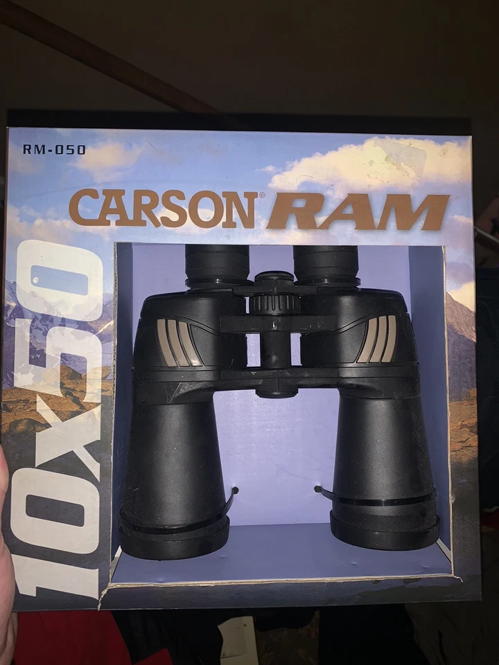 CARSON RAM 10X 50 Porro Prism Binoculars (RM-050) 342ft FOV @ 1000 YDS-NEW! - Image 1 of 4