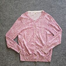 J Crew Cardigan Top Womens Medium Pink Sweater Knit Long Sleeve Casual Career
