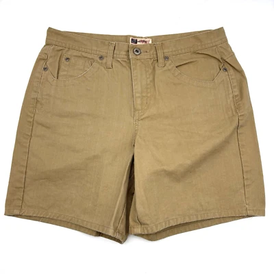 Pantalones cortos chinos para mujer Faded Glory 2006 caqui 100 % algodón tiro medio 10 30x7" Foto 1 de 4