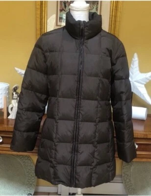 Chaqueta acolchada de plumón con cierre de cremallera marrón marrón para mujer Andrew Marc Marc Foto 1 de 4