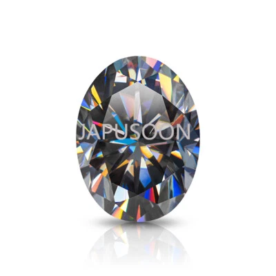 0.5~5ct VVS1 Grey Oval Excellent Cut Moissanite Loose Gemstones & GRA Jewelry  - Image 1 of 4
