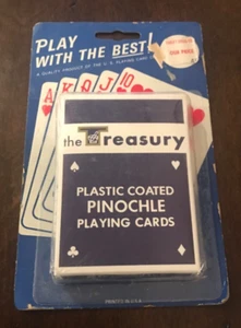 NEW/SEALED VINTAGE US PLAYING CARD COMPANY THE TREASURY PINOCHLE DECK USA - Picture 1 of 7