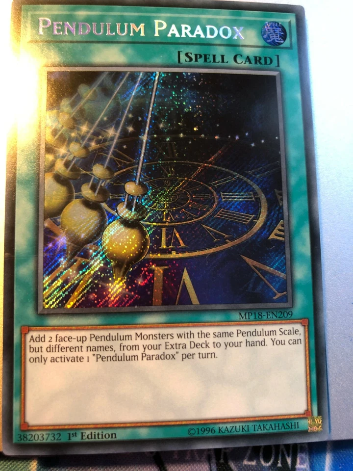 Yugioh Pendulum Paradox MP18-209 Secret Rare NM  - Image 1 of 1